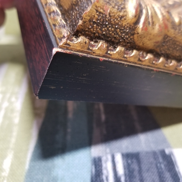 Vtg Victorian Style High Raised Ornate Pic Frame With Couple Photo Made In Spain - Picture 13 of 14